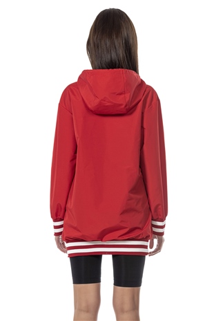 130312 Nylon Hooded Jacket Oxy Red